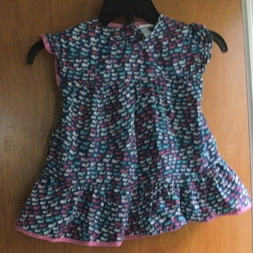 Vineyard Vines for Target Pink Blue School of Whale Dress Baby Size 18M